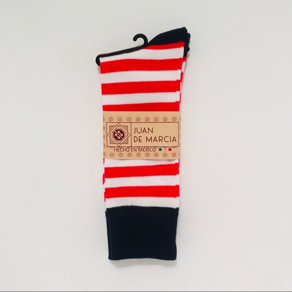 Red and White Stripped Socks